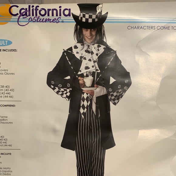 🎃Halloween｜Dark Mad Hatter Men Costume🎃 - Picture 2 of 12